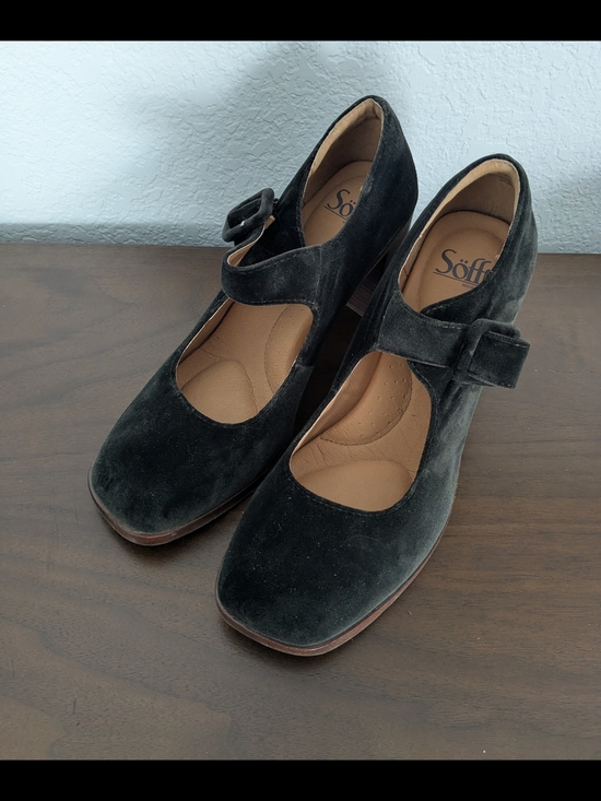 Sofft Shoes - Sofft Brown Velvet Mary Jane Pumps - Elegant Women's Dress Shoes